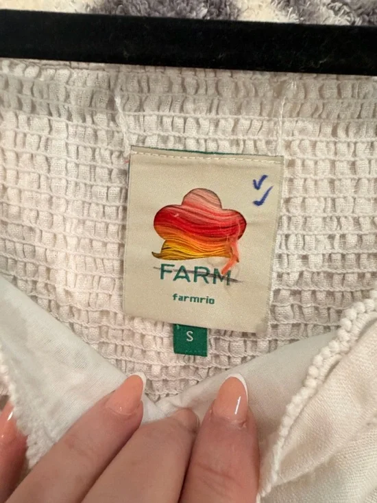 Farm Rio embroidered euroflax premium linen mini dress size small - Picture 7 of 13